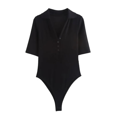 Short Sleeve Casual Bodysuit