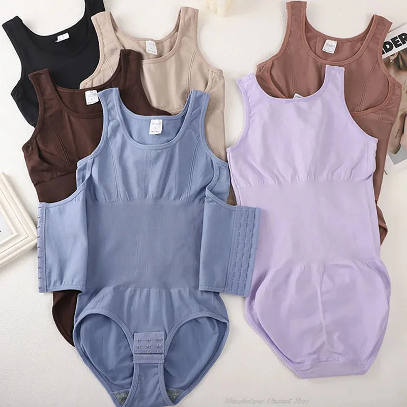 New Waist Shapewear Bodysuit With Zipper Belt