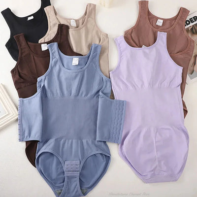 New Waist Shapewear Bodysuit With Zipper Belt