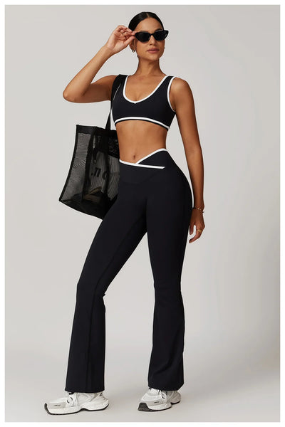 2-Piece Yoga Set – High Waist Leggings & Sports Bra for Women
