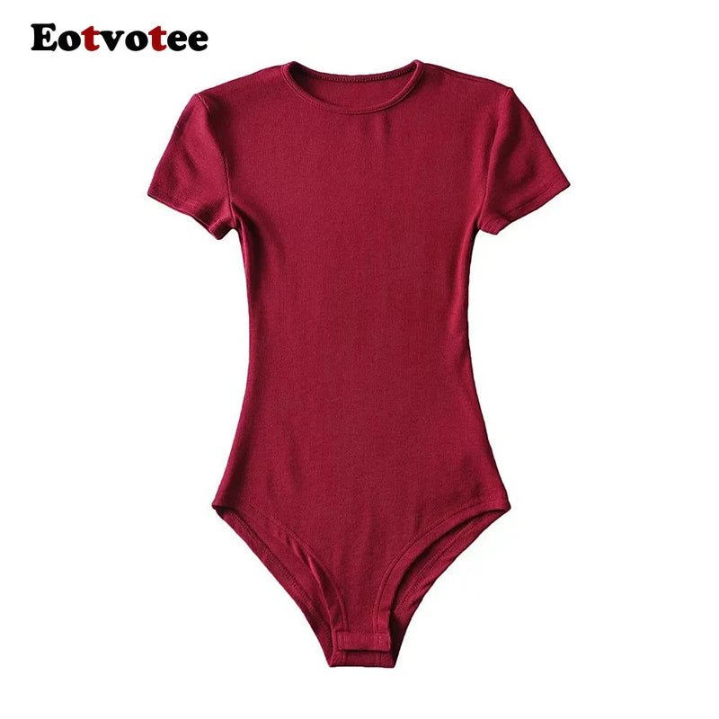 O-Neck Short Sleeve Bodysuit