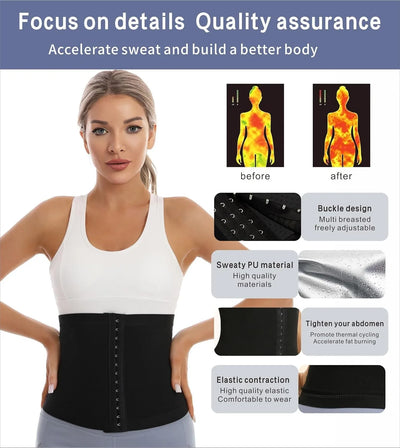 Women’s Sauna Waist Trainer – Heat Trapping Slimming Belt