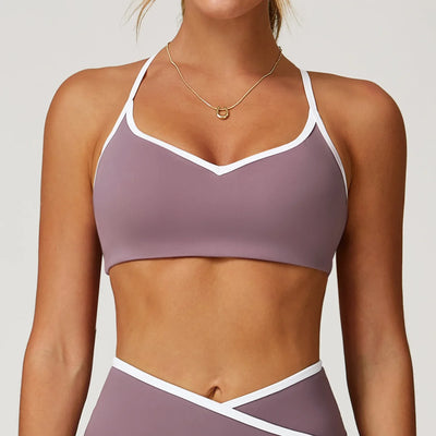 Shockproof Sports Bra – Push-Up Crop Top for Yoga & Workouts