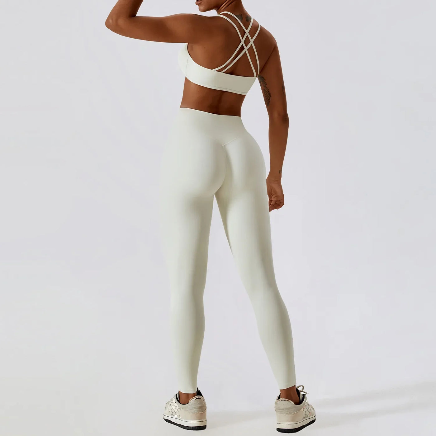 Seamless 2-Piece Workout Set – High Waist Leggings & Top
