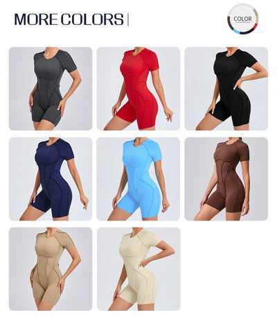 Backless Scrunch Jumpsuit – Women’s Fitness Yoga Romper