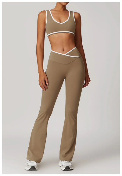 2-Piece Yoga Set – High Waist Leggings & Sports Bra for Women