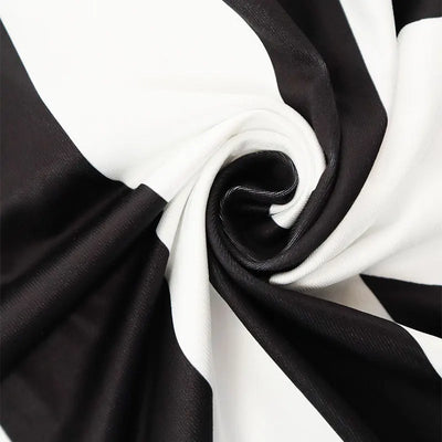 Black & White Patchwork Knitted Maxi Dress – Slim Streetwear