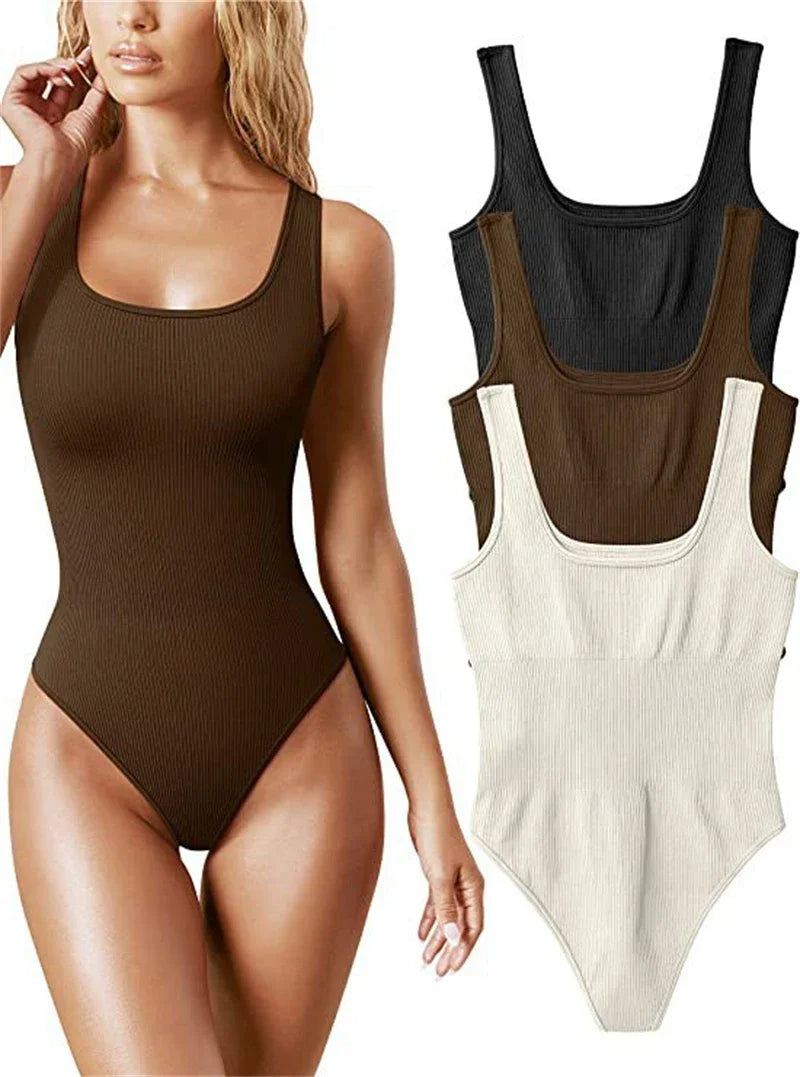 Seamless Ribbed Shaper Bodysuit