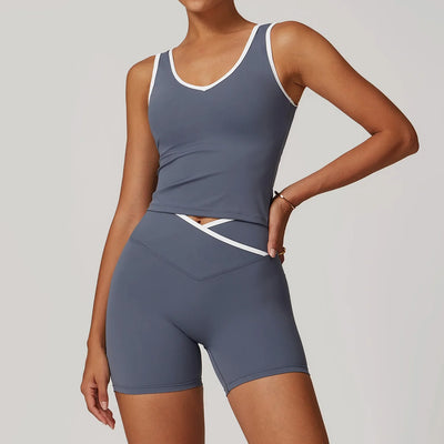 2-Piece Yoga Set – High Waist Leggings & Sports Bra for Women