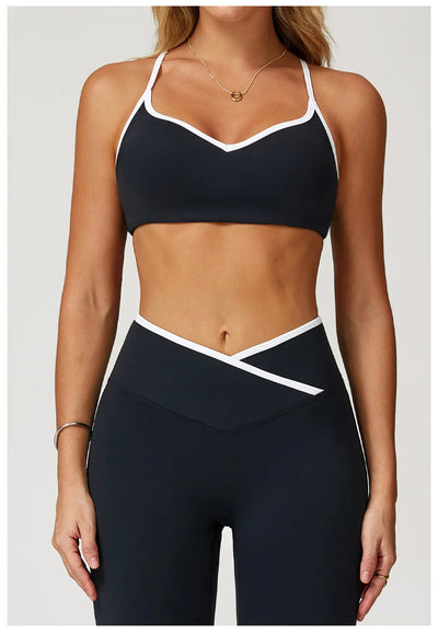 Shockproof Sports Bra – Push-Up Crop Top for Yoga & Workouts