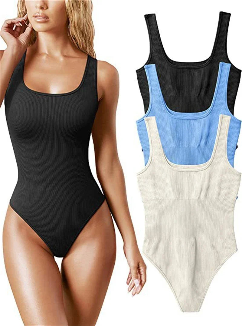 Seamless Ribbed Shaper Bodysuit