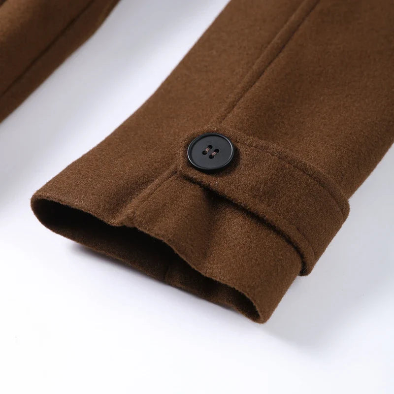 Wool Blend Coat – Elegant Belted Winter Wear