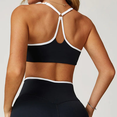Shockproof Sports Bra – Push-Up Crop Top for Yoga & Workouts