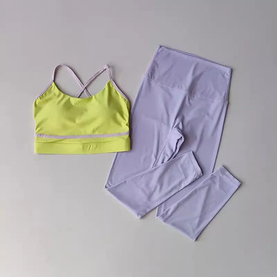 2-Piece Yoga Leggings & Sports Bra Set