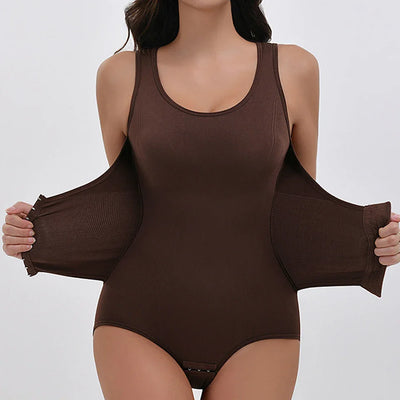 New Waist Shapewear Bodysuit With Zipper Belt