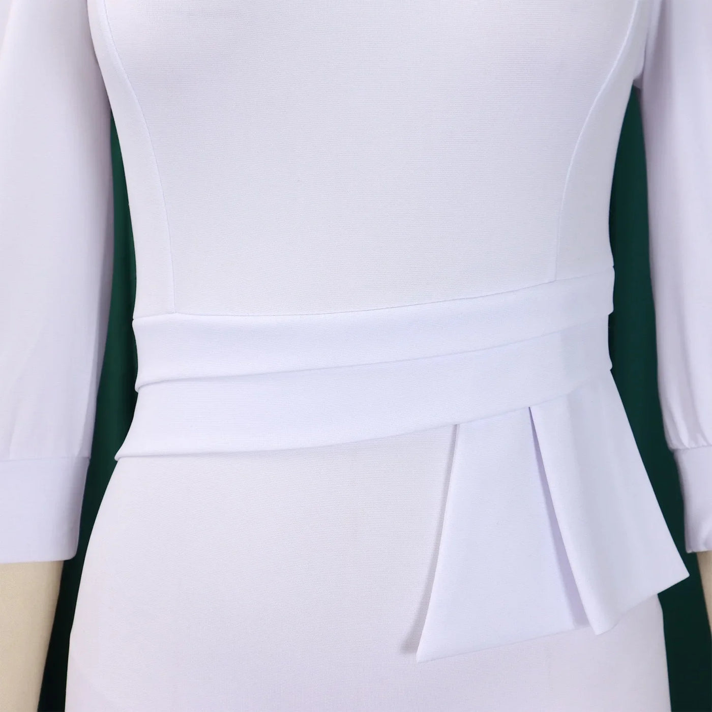 Elegant Sheath Midi Dress – O-Neck Bodycon Office Style