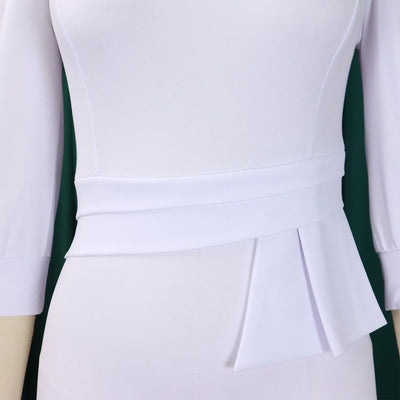 Elegant Sheath Midi Dress – O-Neck Bodycon Office Style