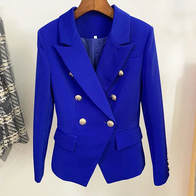 Pink Slim Blazer – Women’s Double Breasted
