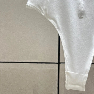 Cotton Knit Bodysuit – Slim Fit Round Neck Tee
