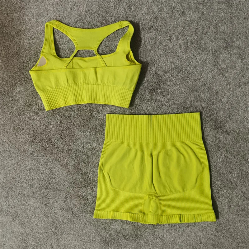 Seamless Sports Bra & Shorts Set