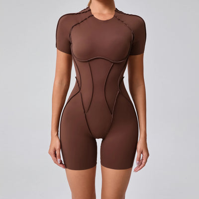 Backless Scrunch Jumpsuit – Women’s Fitness Yoga Romper