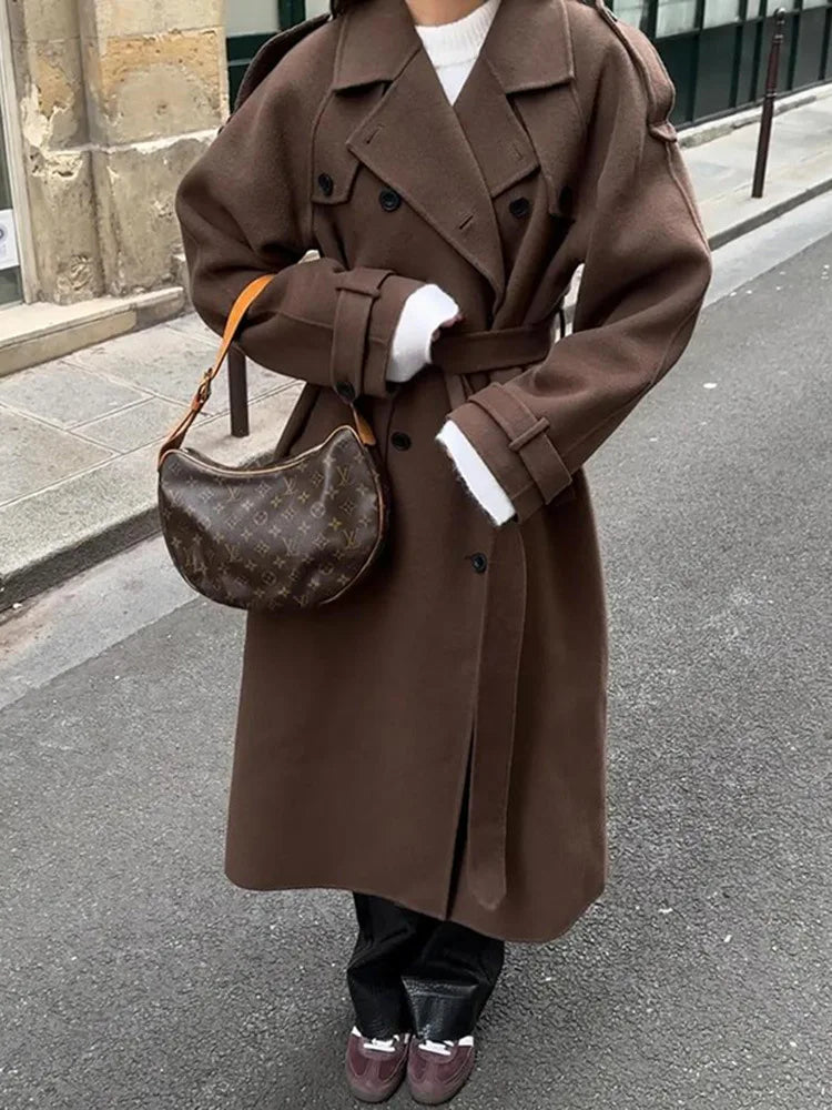Elegant Lapel Long Sleeve Coat
