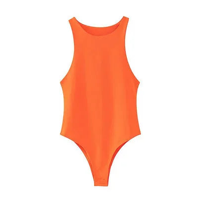 Sleeveless Bodycon Bodysuit – Slim Fit Streetwear One-Piece