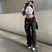 Street Urban Style Low Waist Pants