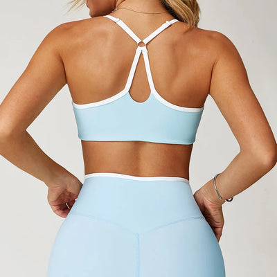 Shockproof Sports Bra – Push-Up Crop Top for Yoga & Workouts