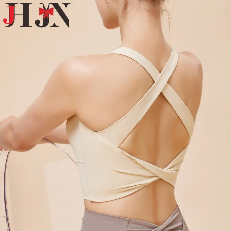 Seamless High-Impact Sports Bra – Push-Up Fitness Top