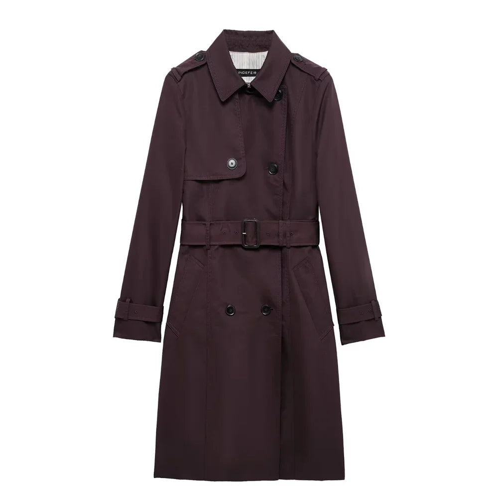 Double Breasted Trench – Women’s Belted Coat