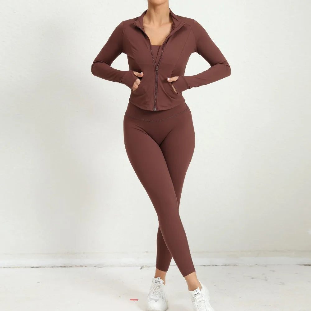 2-Piece Yoga Jacket & Leggings Set