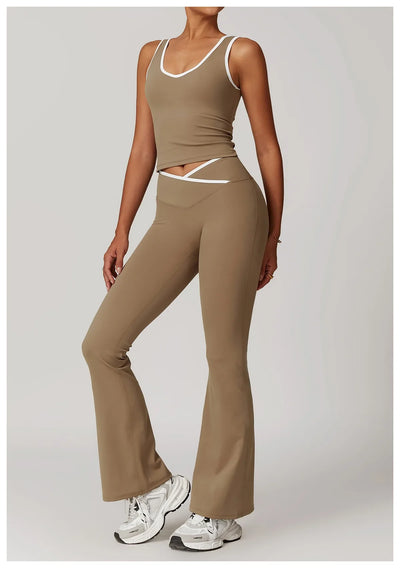 2-Piece Yoga Set – High Waist Leggings & Sports Bra for Women