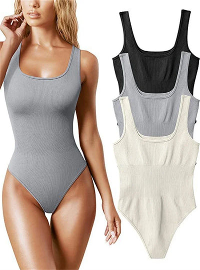 Seamless Ribbed Shaper Bodysuit