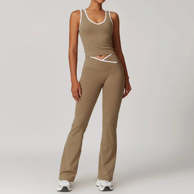 2-Piece Yoga Set – High Waist Leggings & Sports Bra for Women