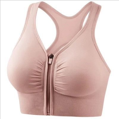Front Zipper Sports Bra – Fashion Fitness Vest for Women