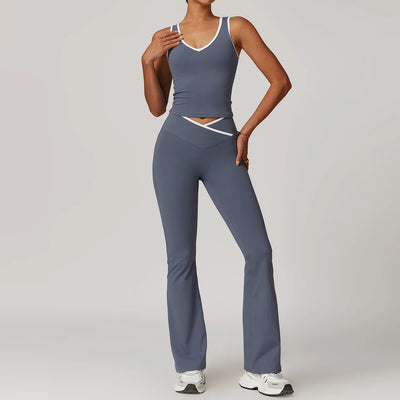 2-Piece Yoga Set – High Waist Leggings & Sports Bra for Women