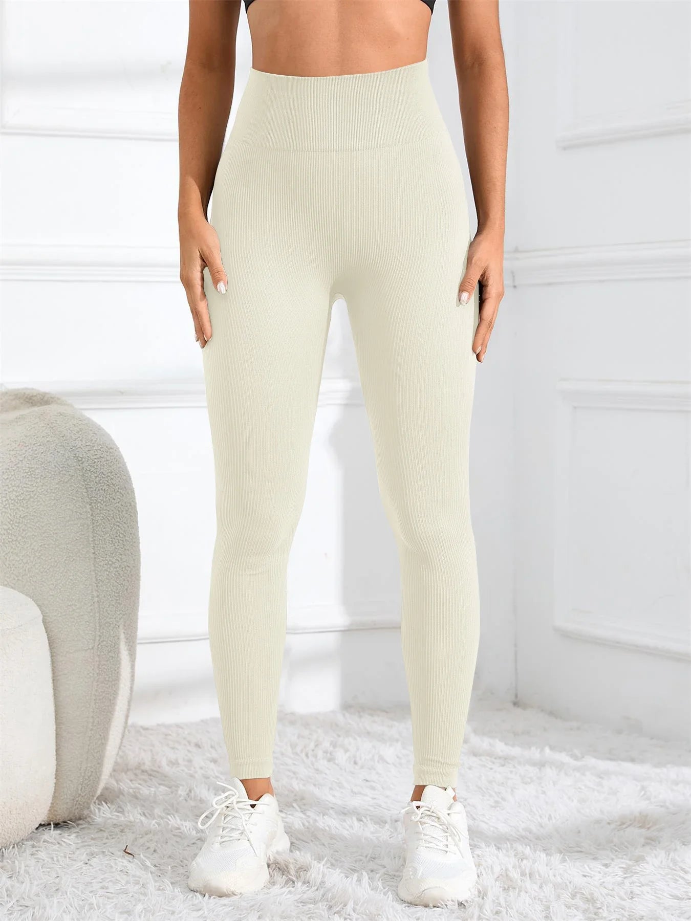 High Waist Ribbed Leggings – Seamless Fall/Winter Fit