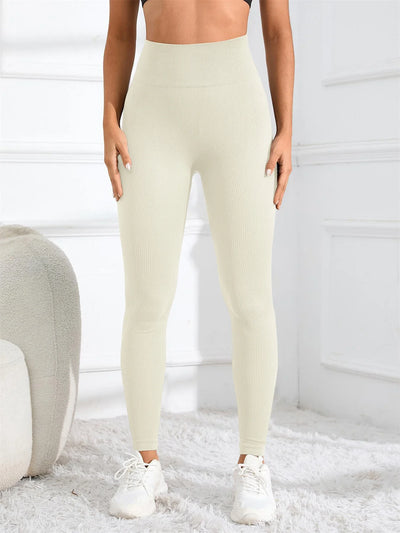 High Waist Ribbed Leggings – Seamless Fall/Winter Fit