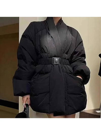 Spliced Belt Loose Jacket