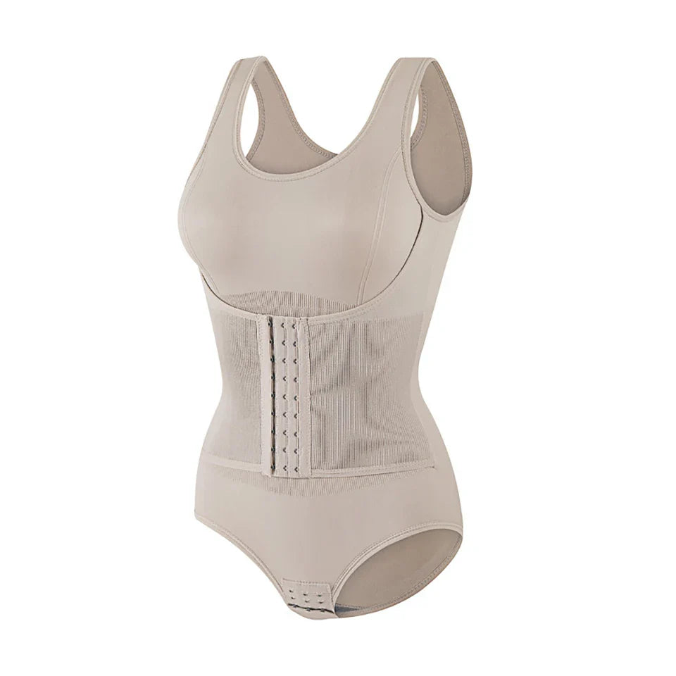 New Waist Shapewear Bodysuit With Zipper Belt
