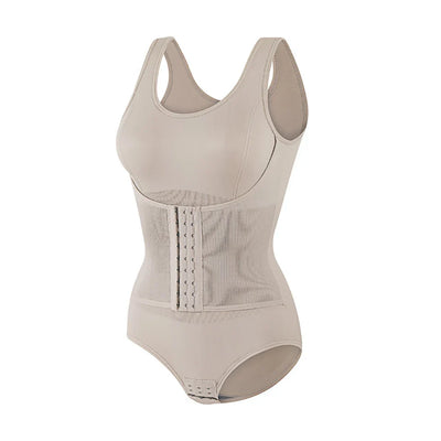 New Waist Shapewear Bodysuit With Zipper Belt
