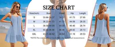 Spaghetti Strap Ruffle Dress – Sleeveless Beach Look