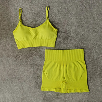 Seamless Sports Bra & Shorts Set