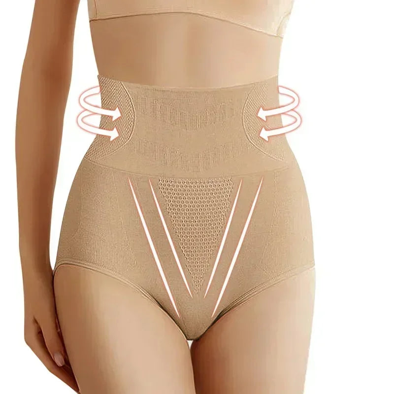 High-Waist Cotton Briefs – Tummy Control Triangle Underwear