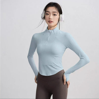 Half Zip Long Sleeve Sports Top