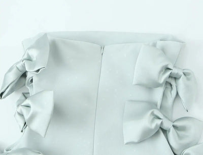 Off-Shoulder Hollow-Out Bow Midi Dress – Summer Party Style