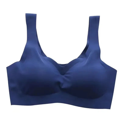 Seamless Ribbed Sports Bra – Black Yoga Crop Top