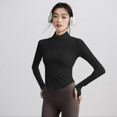 Half Zip Long Sleeve Sports Top