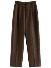 Classic High Waist Wool Pants